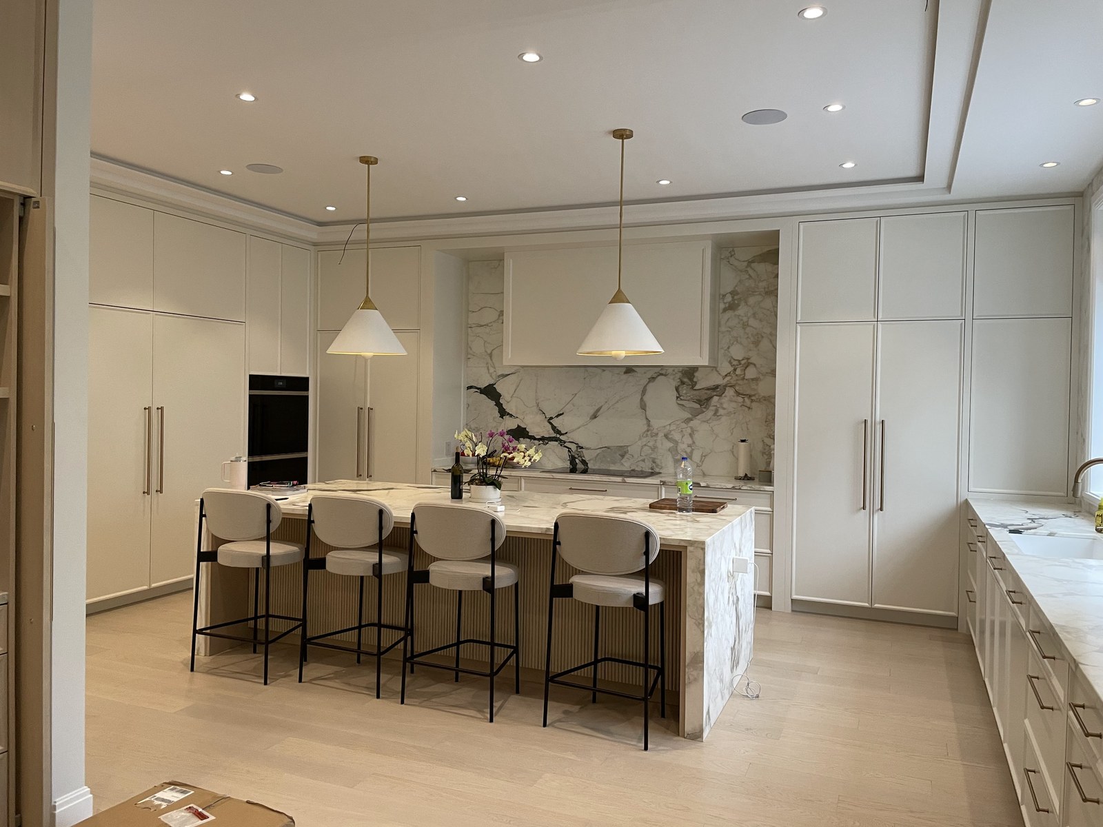 Electrical finishing in a residential kitchen